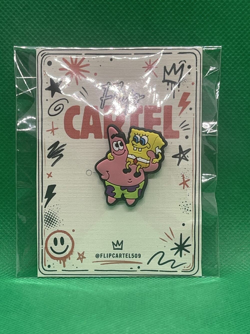 SpongeBob & Patrick Star PVC Rubber Hat Pin Backpack Collectible